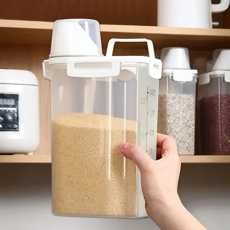 Sealed Food Storage Containers with Airtight Lids – Leak Proof & Moisture Proof Kitchen Storage Box (PE Material)