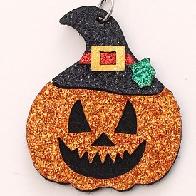 Women's Halloween Pumpkin Hat Multi-layer Handmade Frosted Earrings