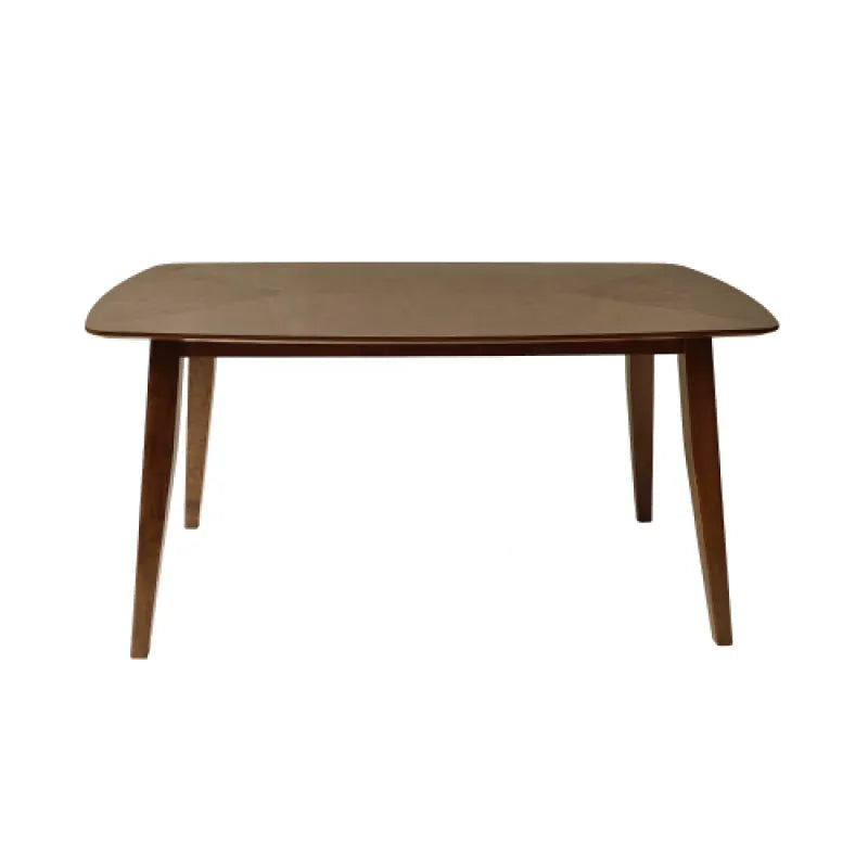 Mid-Century Rectangular Wood Dining Table – Walnut Rubber Wood with Faux Wood Top – 59.06"x35.43"