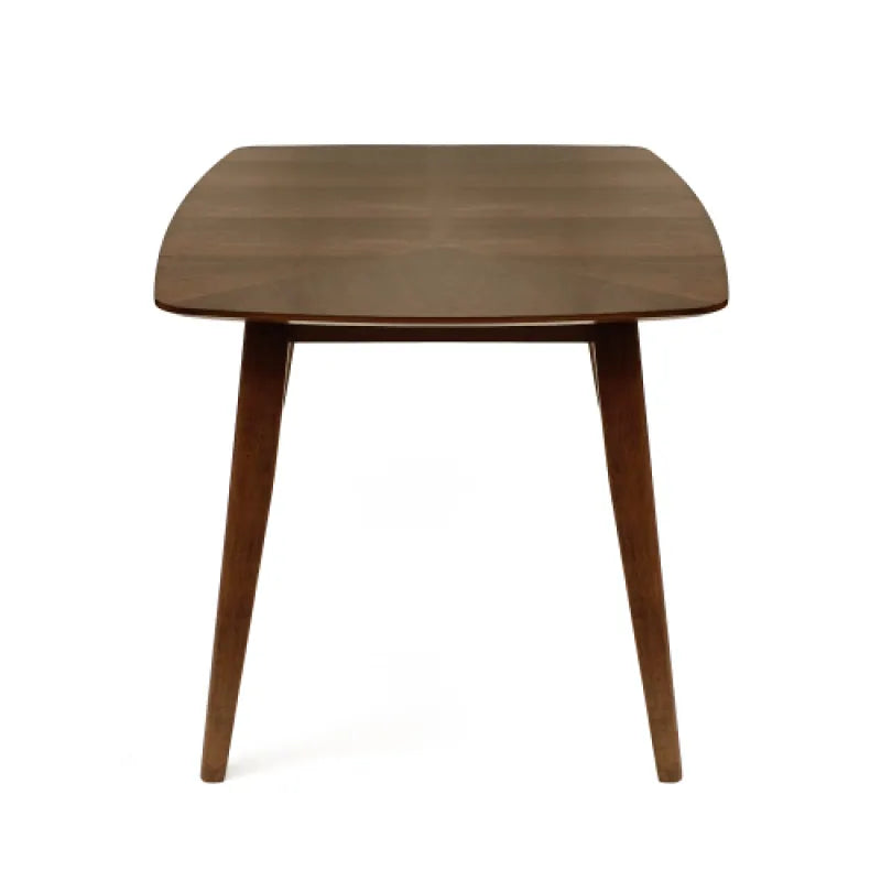 Mid-Century Rectangular Wood Dining Table – Walnut Rubber Wood with Faux Wood Top – 59.06"x35.43"