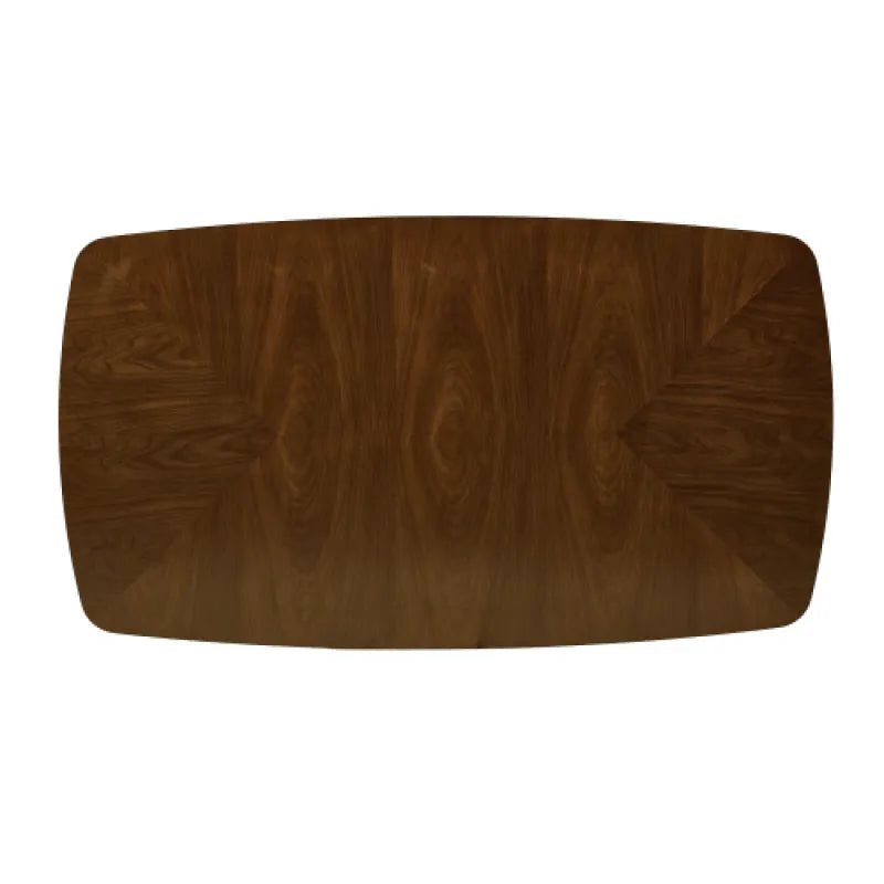 Mid-Century Rectangular Wood Dining Table – Walnut Rubber Wood with Faux Wood Top – 59.06"x35.43"