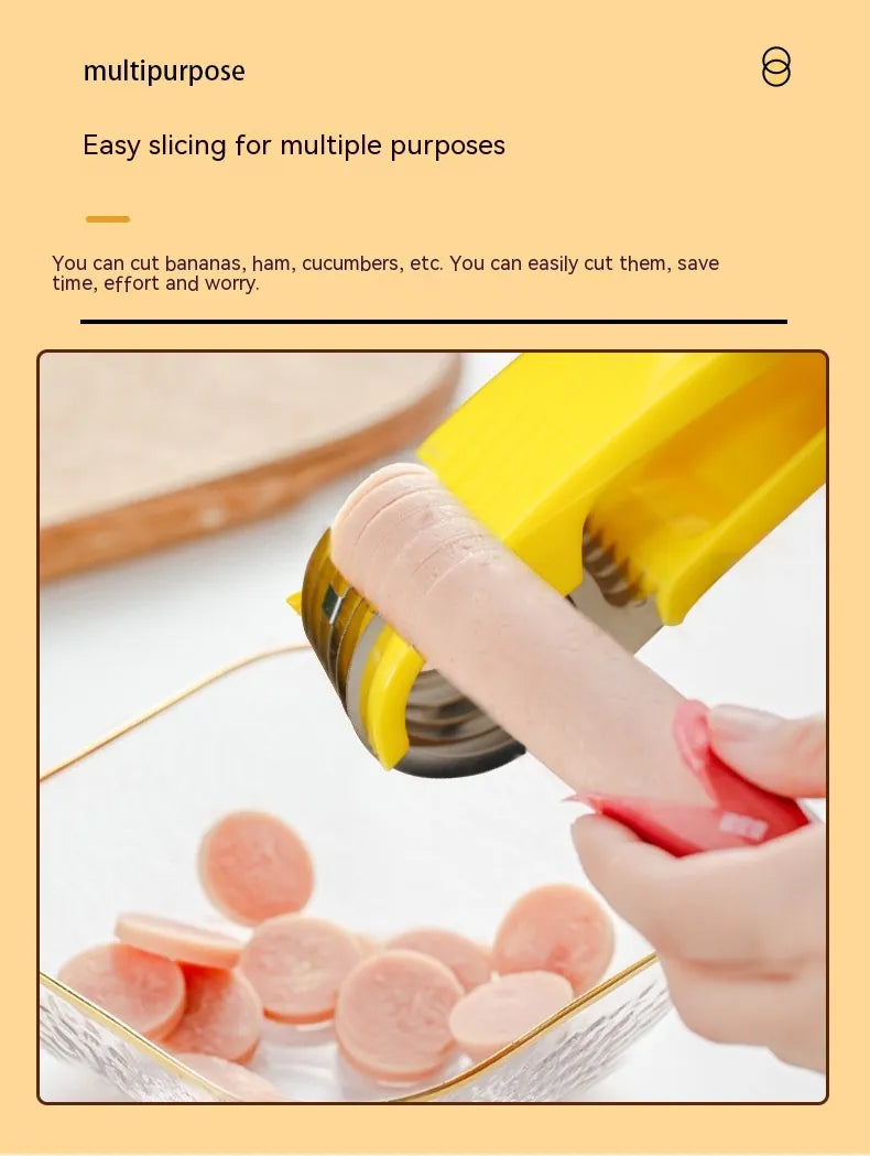 Stainless Steel Banana Slicer – Quick, Uniform Slices in Seconds