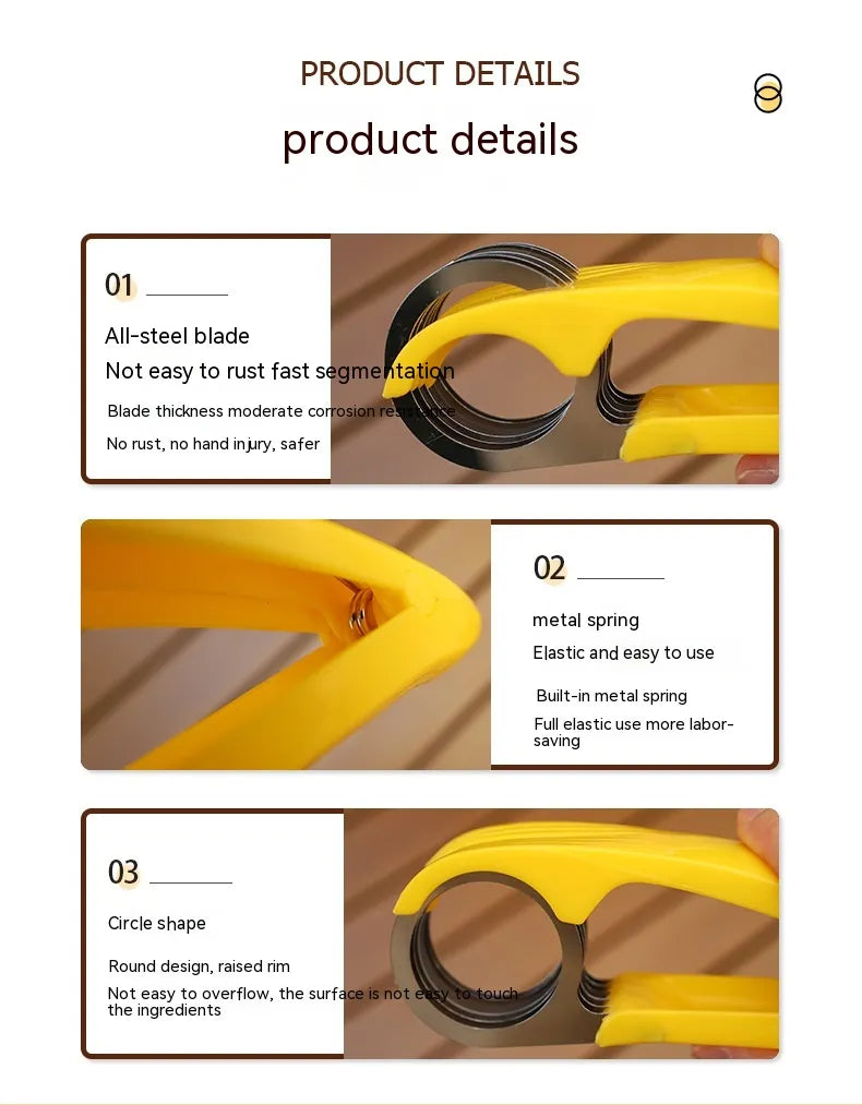Stainless Steel Banana Slicer – Quick, Uniform Slices in Seconds
