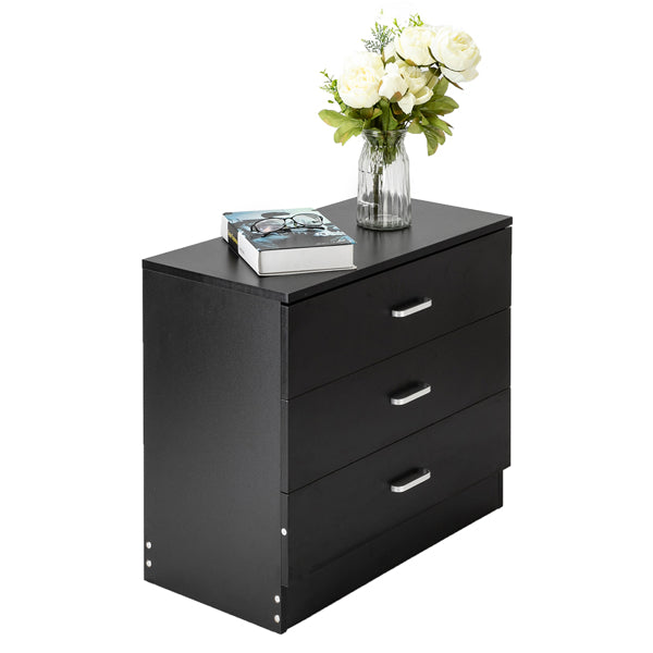 Black Wooden Storage Cabinet for Bedroom & Living Room