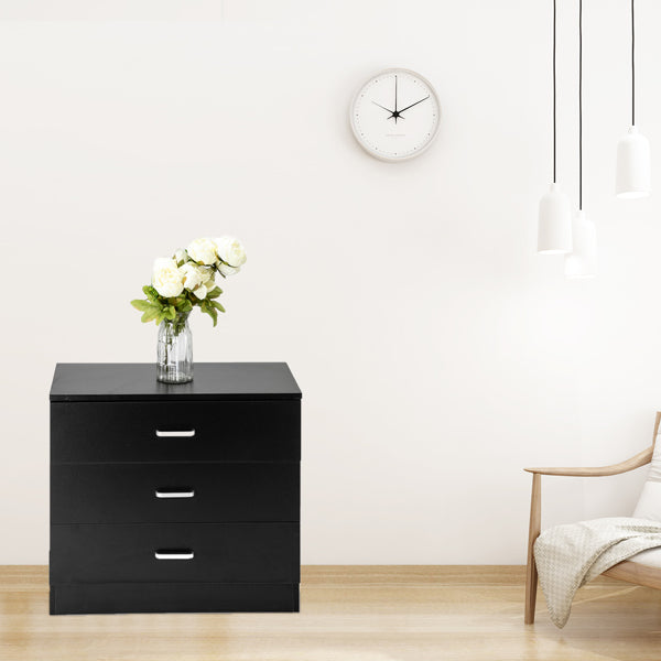 Black Wooden Storage Cabinet for Bedroom & Living Room
