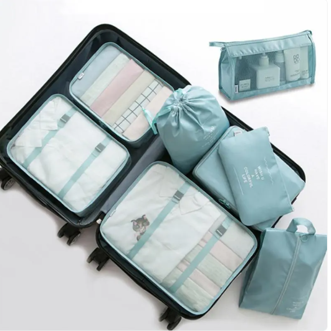 8-Piece Travel Packing Cube Set -Organizer Bags