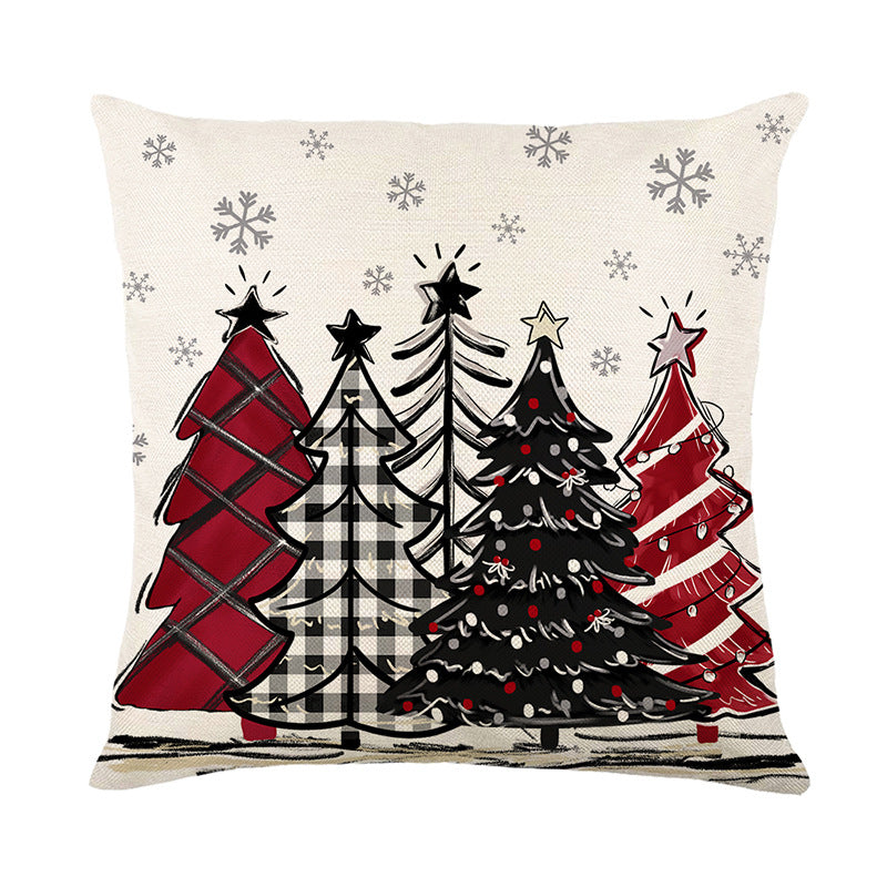 Christmas Cushion Cover Pillowcase – Merry Christmas & Happy New Year Home Décor 2024