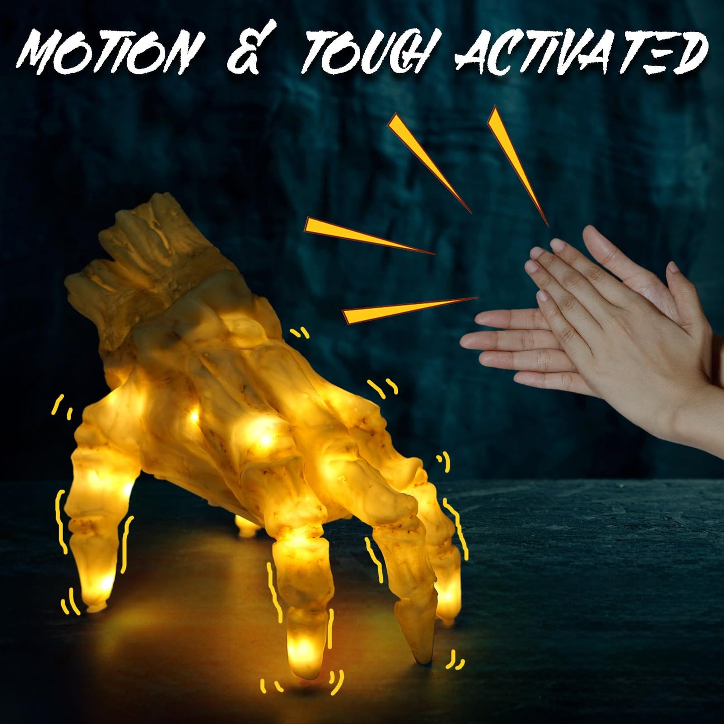 Halloween Electric Crawling Zombie Hand – Luminous Motion Sensor Prop with Spooky Sound