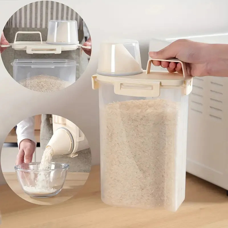 Sealed Food Storage Containers with Airtight Lids – Leak Proof & Moisture Proof Kitchen Storage Box (PE Material)