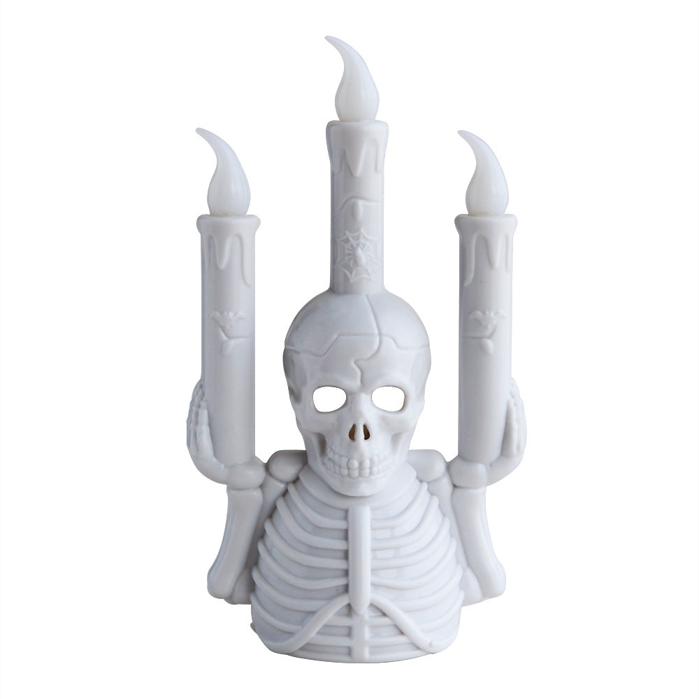 Halloween LED Skull Candle – Battery Operated Decorative Light