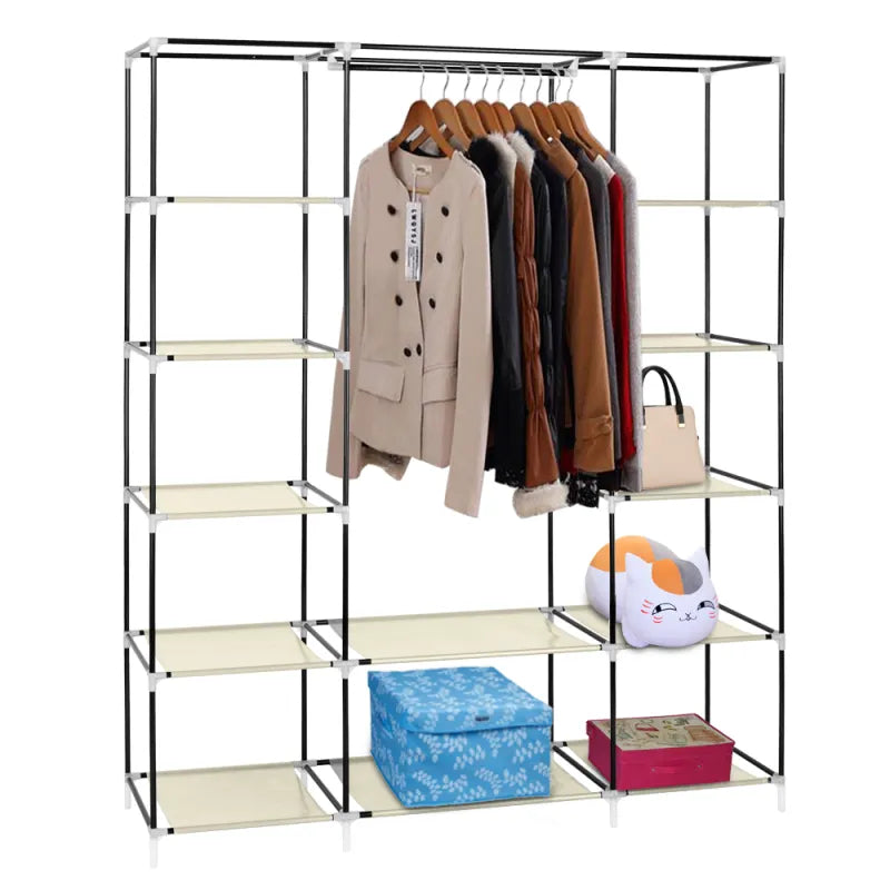 69" Portable Closet Wardrobe Organizer