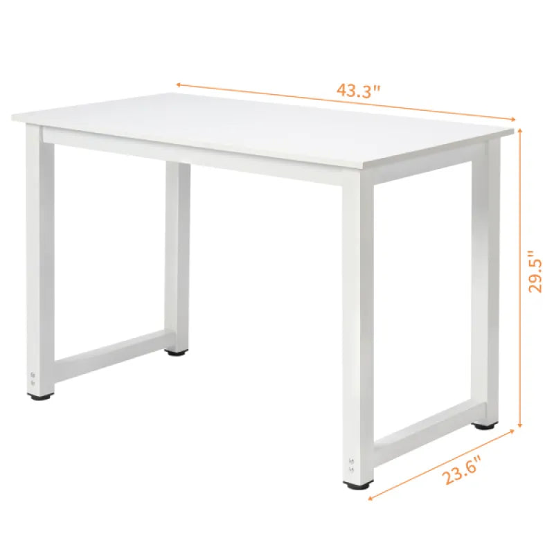 110cm Computer Desk – Minimalist Metal & Wood Study Table