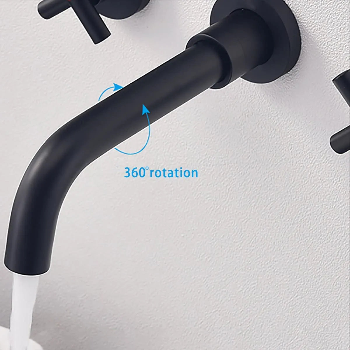 Premium Wall-Mounted Bathroom Sink Faucet – Solid Brass, Dual Handle, Multiple Finishes