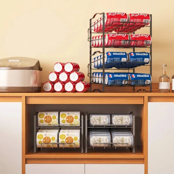 4-Layer Container Organizer Rack – Space-Saving Rolling Storage Shelf (Shipping Restrictions Apply)