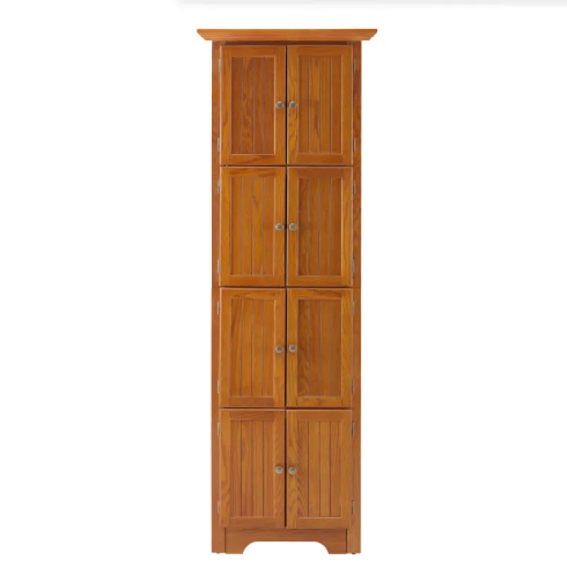 4-Tier 72" Corner Storage Cabinet with 8 Doors