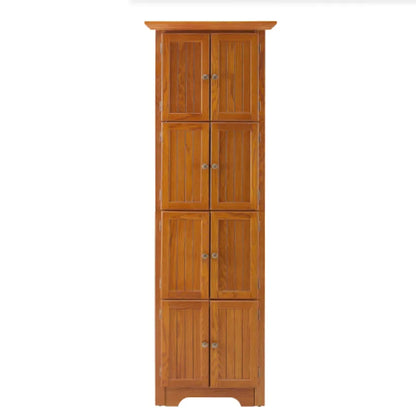 4-Tier 72" Corner Storage Cabinet with 8 Doors
