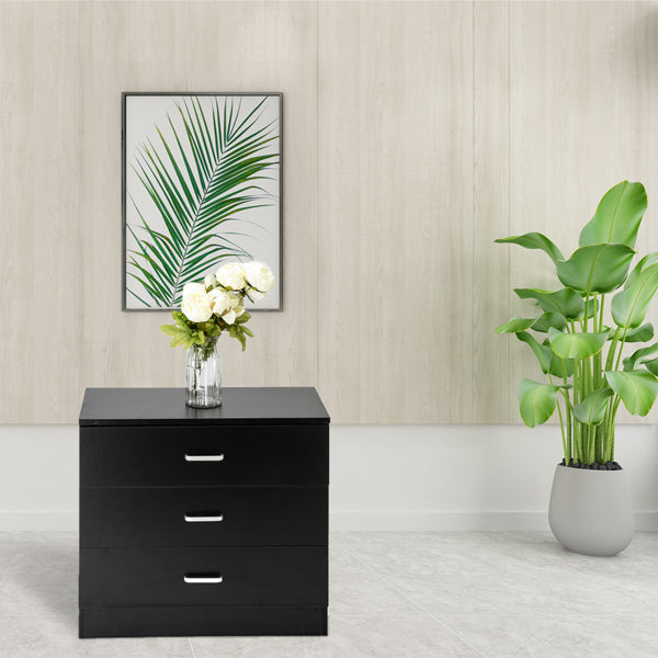 Black Wooden Storage Cabinet for Bedroom & Living Room