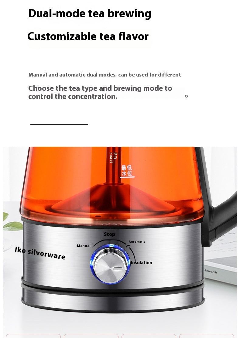 1L Glass Electric Kettle with Steam Spray
