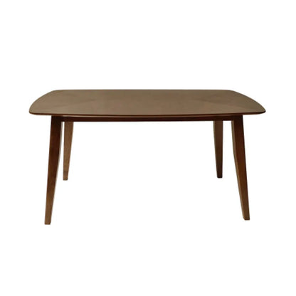 Mid-Century Rectangular Wood Dining Table – Walnut Rubber Wood with Faux Wood Top – 59.06"x35.43"