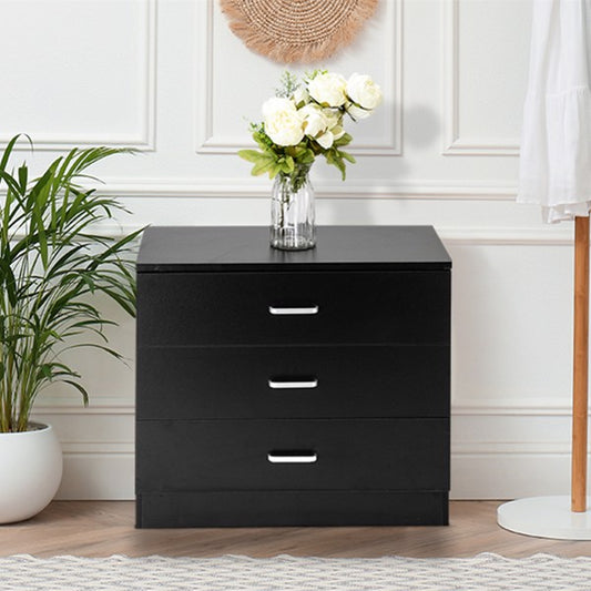 Black Wooden Storage Cabinet for Bedroom & Living Room