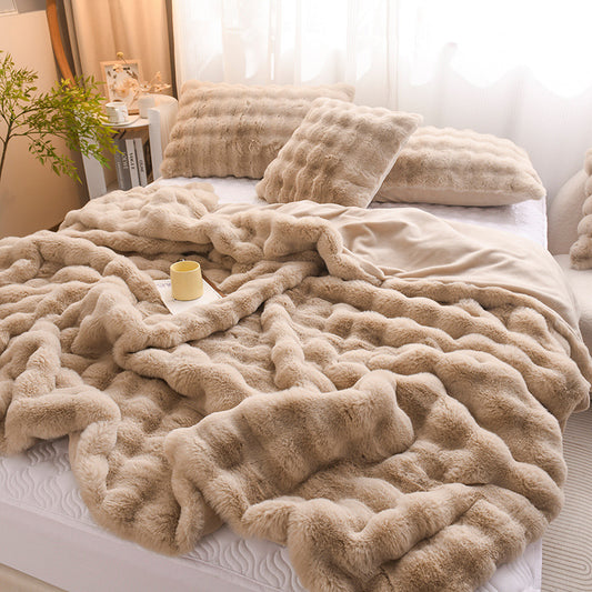 Add a Touch of Elegance with Our Light Luxury Velvet Blanket