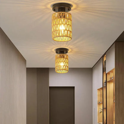 Chinese-Style Hemp Rope Woven Pendant Light – Tea Room | Bar | Inn