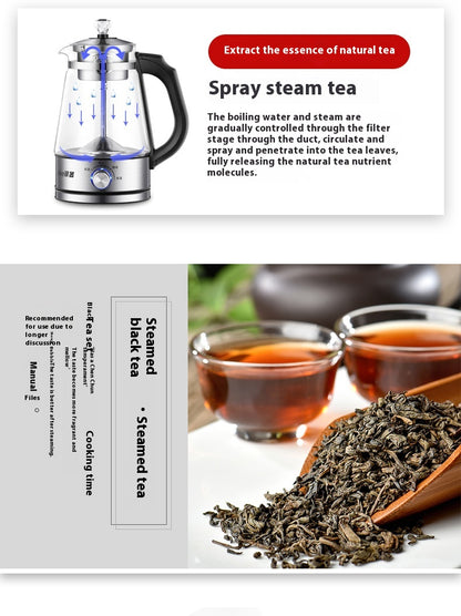 1L Glass Electric Kettle with Steam Spray