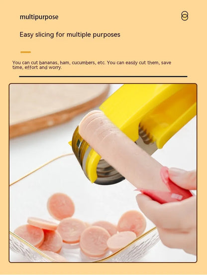 Stainless Steel Banana Slicer – Quick, Uniform Slices in Seconds