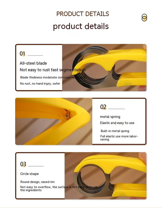 Stainless Steel Banana Slicer – Quick, Uniform Slices in Seconds
