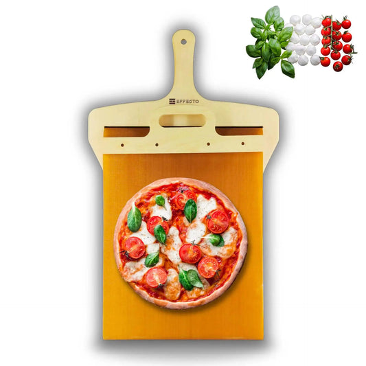 Sliding Pizza Transfer Shovel – Non-Stick Cutting & Serving Board for Baking