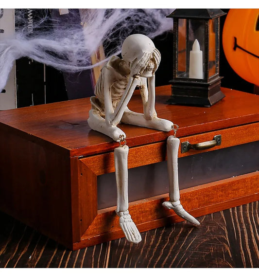 Halloween Skull Resin Decoration – Creepy Ghost Festival Atmosphere Ornament