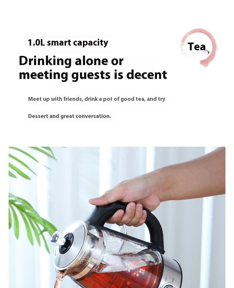 1L Glass Electric Kettle with Steam Spray