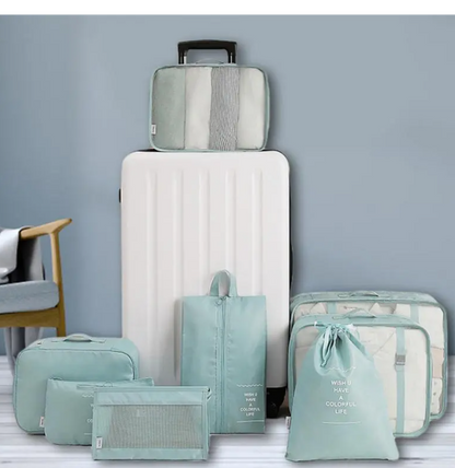 8-Piece Travel Packing Cube Set -Organizer Bags