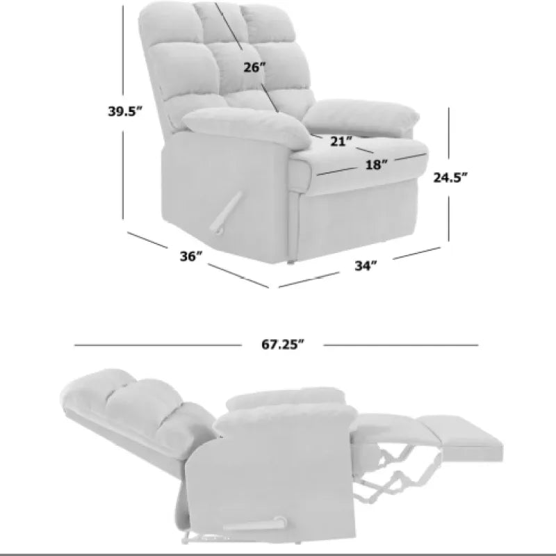 The Granada Recliner Chair in Sage Gray – Ultra-Comfortable, Modern Design