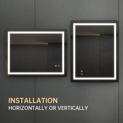 LED Bathroom Mirror – Touch Control • Anti‑Fog • Dimmable • Waterproof