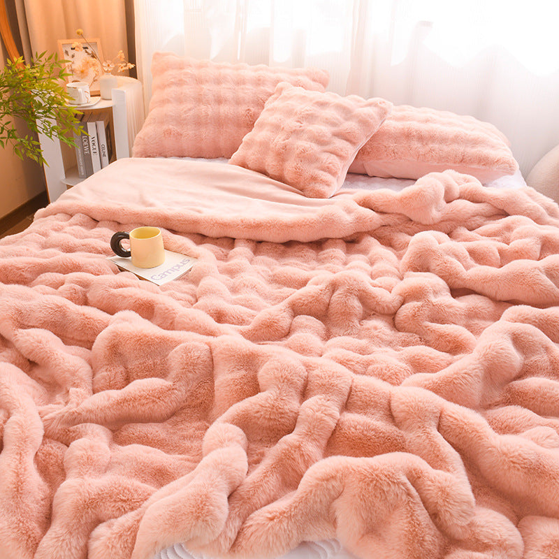 Add a Touch of Elegance with Our Light Luxury Velvet Blanket