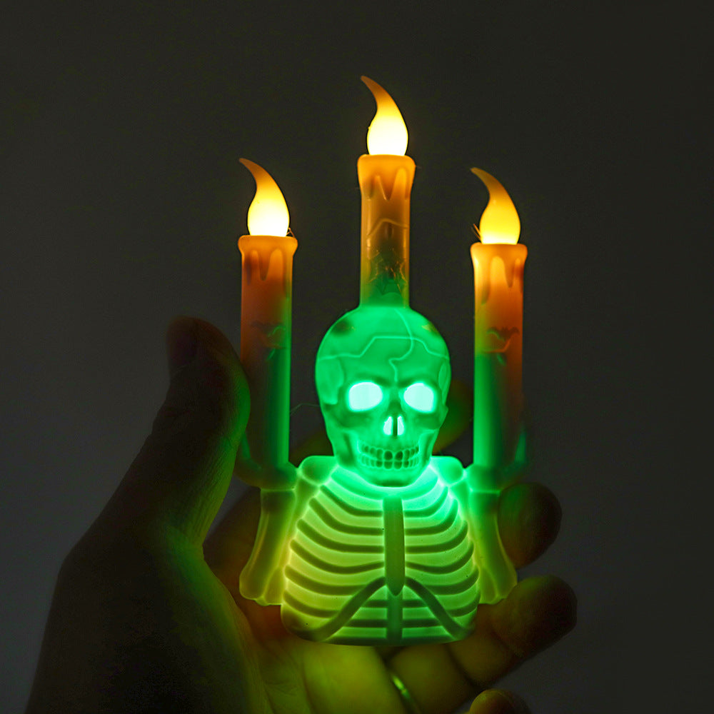 Halloween LED Skull Candle – Battery Operated Decorative Light