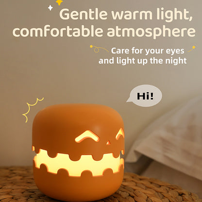 Pumpkin LED Night Light – Cute Halloween Bedside Lamp for Kids & Home Decor