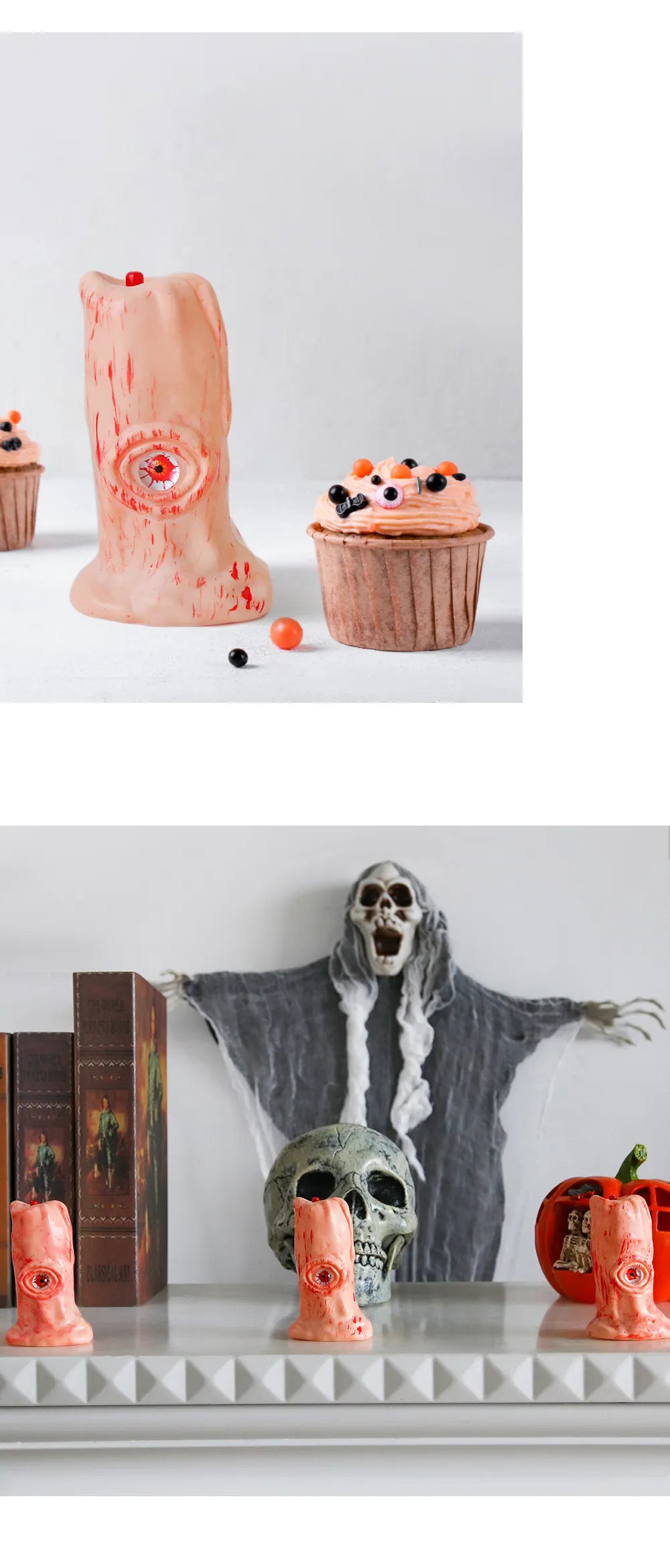 Halloween Blood Eye LED Lamp – Light-Up Electronic Candle with Creepy Glow