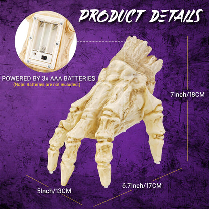 Halloween Electric Crawling Zombie Hand – Luminous Motion Sensor Prop with Spooky Sound