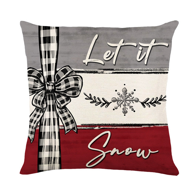 Christmas Cushion Cover Pillowcase – Merry Christmas & Happy New Year Home Décor 2024