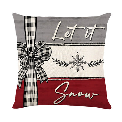 Christmas Cushion Cover Pillowcase – Merry Christmas & Happy New Year Home Décor 2024