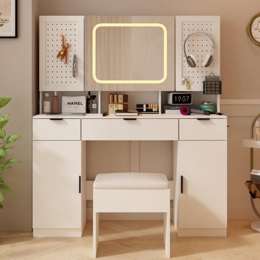 Dressing Table Set with Mirror and Storage