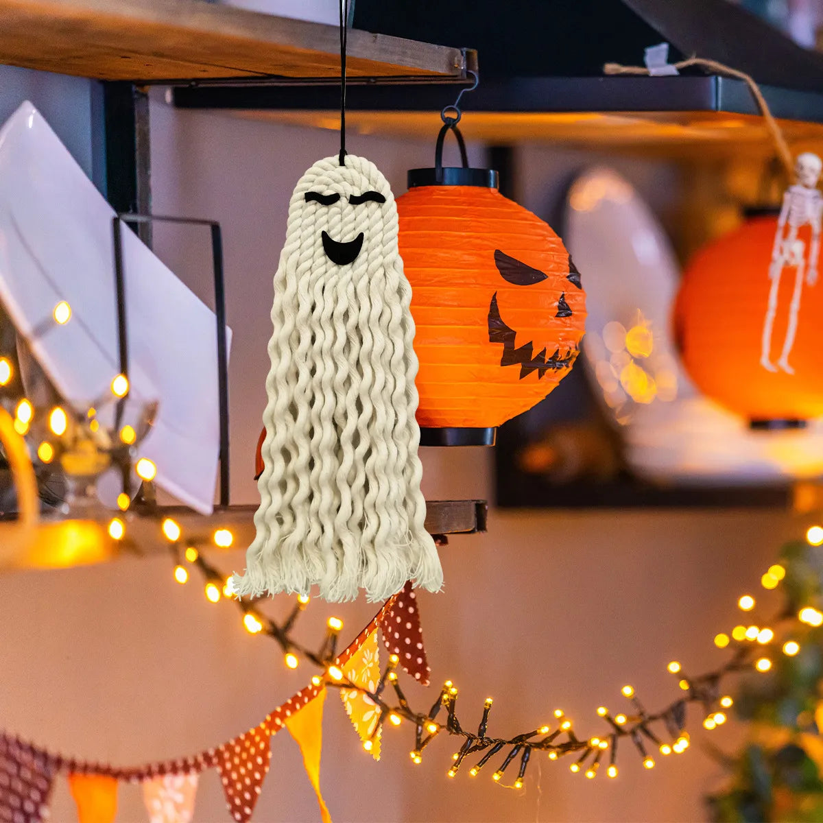 Halloween Ghost Hanging Wall Decoration – Spooky Floating Ghost Ornament