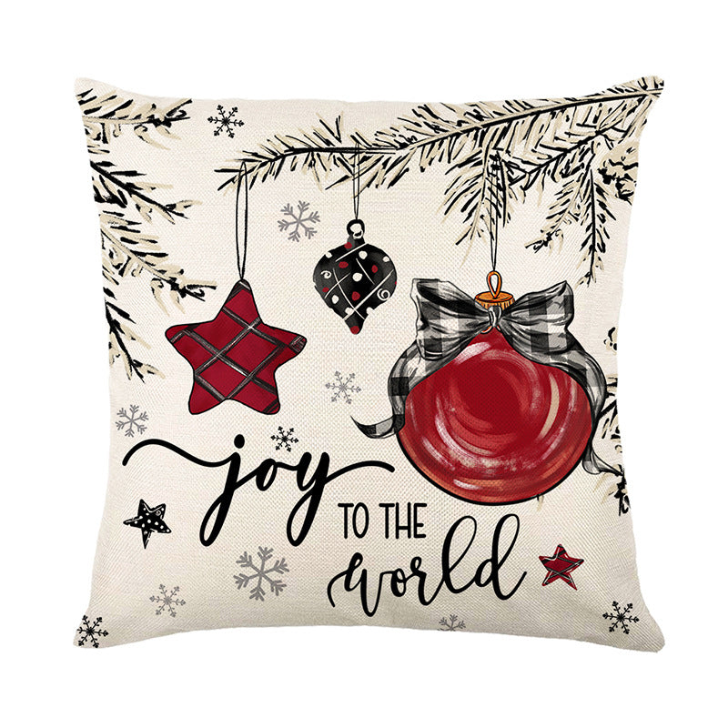 Christmas Cushion Cover Pillowcase – Merry Christmas & Happy New Year Home Décor 2024