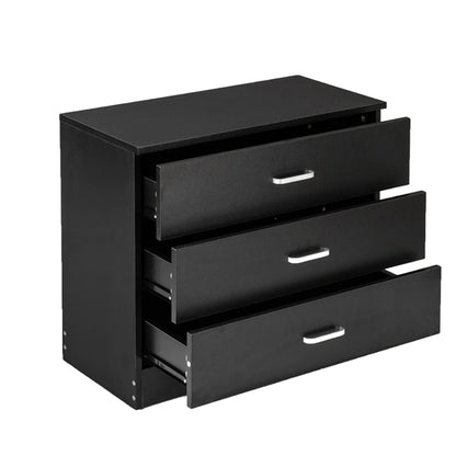 Black Wooden Storage Cabinet for Bedroom & Living Room