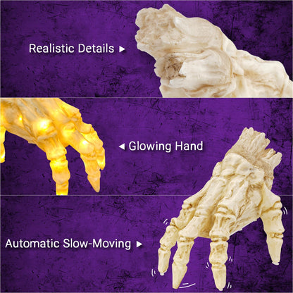 Halloween Electric Crawling Zombie Hand – Luminous Motion Sensor Prop with Spooky Sound
