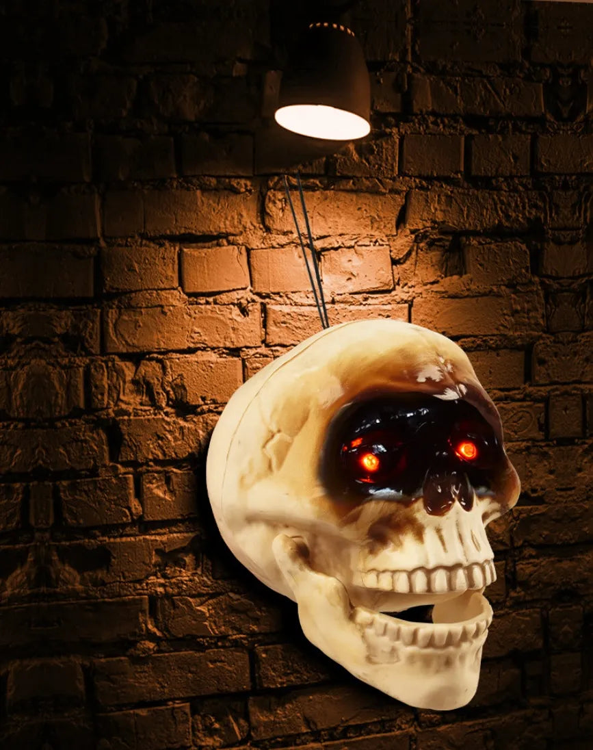 Animated Floating Skeleton Skull Heads – Sound‑Activated Halloween Decor