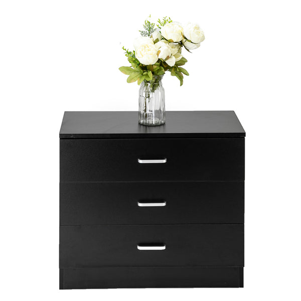 Black Wooden Storage Cabinet for Bedroom & Living Room
