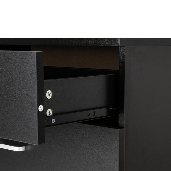 Black Wooden Storage Cabinet for Bedroom & Living Room